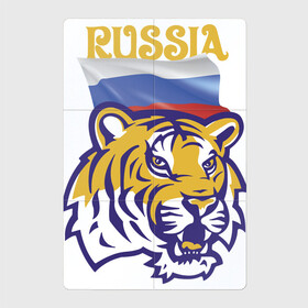 Магнитный плакат 2Х3 с принтом Russian tiger в городе Новоалтайск, Полимерный материал с магнитным слоем | 6 деталей размером 9*9 см | courage | fearlessness | flag | force | muzzle | paws | power | russia | tiger | бесстрашие | лапы | мощь | мужество | отвага | россия | сила | тигр | флаг