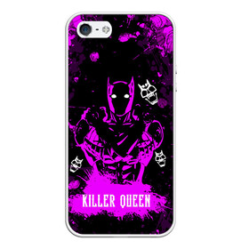 Чехол для iPhone 5/5S матовый с принтом JOJO   KILLER QUEEN   КОРОЛЕВА УБИЙЦА   АРТ в городе Новоалтайск, Силикон | Область печати: задняя сторона чехла, без боковых панелей | Тематика изображения на принте: adventure | jojo | jojos bizarre | jojos bizarre adventure | killer queen | pattern | yare yare daze | аниме | брызги | джоджо | манга | розовый | узор | яре яре дазе