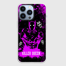 Чехол для iPhone 13 Pro с принтом JOJO   KILLER QUEEN   КОРОЛЕВА УБИЙЦА   АРТ в городе Новоалтайск,  |  | Тематика изображения на принте: adventure | jojo | jojos bizarre | jojos bizarre adventure | killer queen | pattern | yare yare daze | аниме | брызги | джоджо | манга | розовый | узор | яре яре дазе
