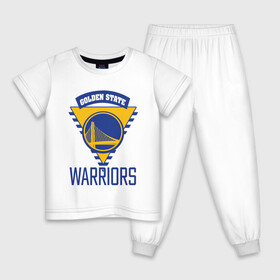 Детская пижама хлопок с принтом Golden State Warriors | Голден Стейт НБА. в городе Новоалтайск, 100% хлопок |  брюки и футболка прямого кроя, без карманов, на брюках мягкая резинка на поясе и по низу штанин
 | champion | golden | nba | sport | state | usa | warriors | баскетбол | воины | голден | нба | спорт | стейт | сша | чемпион
