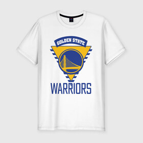 Мужская футболка хлопок Slim с принтом Golden State Warriors | Голден Стейт НБА. в городе Новоалтайск, 92% хлопок, 8% лайкра | приталенный силуэт, круглый вырез ворота, длина до линии бедра, короткий рукав | champion | golden | nba | sport | state | usa | warriors | баскетбол | воины | голден | нба | спорт | стейт | сша | чемпион