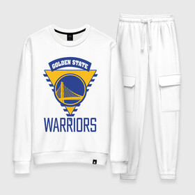 Женский костюм хлопок с принтом Golden State Warriors | Голден Стейт НБА. в городе Новоалтайск, 100% хлопок | на свитшоте круглая горловина, мягкая резинка по низу. Брюки заужены к низу, на них два вида карманов: два 