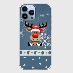 Чехол для iPhone 13 Pro Max с принтом New Years Deer в городе Новоалтайск,  |  | Тематика изображения на принте: 2021 | 2022 | happy new year | happy new year 2022 | новогодний олень | новый год | новый год 2022 | олень с подарком