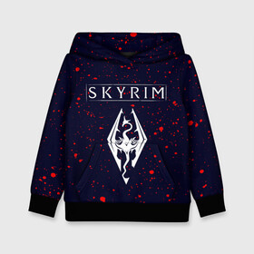 Детская толстовка 3D с принтом TESV: SKYRIM   Брызги в городе Новоалтайск, 100% полиэстер | двухслойный капюшон со шнурком для регулировки, мягкие манжеты на рукавах и по низу толстовки, спереди карман-кенгуру с мягким внутренним слоем | bethesda | elder | game | games | logo | online | paint | rpg | scrolls | skyrim | tes | the | бетесда | брызги | дракон | драконы | игра | игры | краска | лого | онлайн | рпг | символ | символы | скайрим | тес | тэс