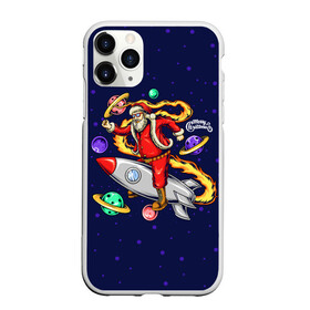 Чехол для iPhone 11 Pro Max матовый с принтом Санта Клаус на ракете   Santa on a rocket ship в городе Новоалтайск, Силикон |  | christmas | santa | space | дед мороз | космос | новый год | планета | ракета | рождество | санта