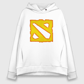 Женское худи Oversize хлопок с принтом ОГНЕННЫЙ ЛОГО ДОТА 2 FIRE DOTA 2 в городе Новоалтайск, френч-терри — 70% хлопок, 30% полиэстер. Мягкий теплый начес внутри —100% хлопок | боковые карманы, эластичные манжеты и нижняя кромка, капюшон на магнитной кнопке | bristleback | dota | dota 2 | dota2 | heroes | invoker | lina | og team | pudge | shadow | shadow fiend | team liquid | team spirit | the international | windranger | бристелбек | бристл | дота | дота 2 | дота2 | пудж | тень | урса