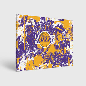 Холст прямоугольный с принтом LAKERS ФИРМЕННЫЕ ЦВЕТА БРЫЗГИ КРАСОК / LA в городе Новоалтайск, 100% ПВХ |  | Тематика изображения на принте: america | basketball | kobe bryant | la | la lakers | lakers | los angeles lakers | nba | usa | баскетбол | кобе брайант | лос анджелес лейкерс | нба | сша