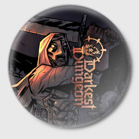 Значок с принтом Darkest Dungeon 2 (Темнейшее подземелье 2) в городе Новоалтайск,  металл | круглая форма, металлическая застежка в виде булавки | Тематика изображения на принте: darkest dungeon | dd | rpg | the butchers circus | the colour of madness | the crimson court | the shieldbreaker | игры | подземелье | темнейшее подземелье