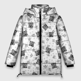 Женская зимняя куртка Oversize с принтом PATTERN | QR CODE в городе Новоалтайск, верх — 100% полиэстер; подкладка — 100% полиэстер; утеплитель — 100% полиэстер | длина ниже бедра, силуэт Оверсайз. Есть воротник-стойка, отстегивающийся капюшон и ветрозащитная планка. 

Боковые карманы с листочкой на кнопках и внутренний карман на молнии | patern | pattern | qr code | qr код | qrcode | qrкод | quick response code | куар | куар код | кью ар код | матричных штриховых кодов | патерн | паттерн | штриховых кодов