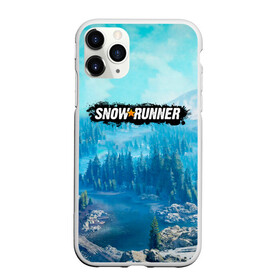 Чехол для iPhone 11 Pro матовый с принтом SnowRunner СноуРаннер логотип в городе Новоалтайск, Силикон |  | race | snowrunner | гонки | гонки по бездорожью | гоночные игры | зимние гонки | снежные гонки | снежный бегун | сноу раннер | сноураннер