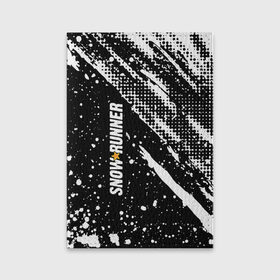 Обложка для паспорта матовая кожа с принтом SnowRunner Logo в городе Новоалтайск, натуральная матовая кожа | размер 19,3 х 13,7 см; прозрачные пластиковые крепления | Тематика изображения на принте: race | snowrunner | гонки | гонки по бездорожью | гоночные игры | зимние гонки | снежные гонки | снежный бегун | сноу раннер | сноураннер