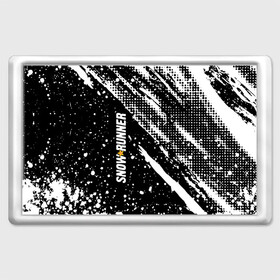 Магнит 45*70 с принтом SnowRunner Logo в городе Новоалтайск, Пластик | Размер: 78*52 мм; Размер печати: 70*45 | race | snowrunner | гонки | гонки по бездорожью | гоночные игры | зимние гонки | снежные гонки | снежный бегун | сноу раннер | сноураннер