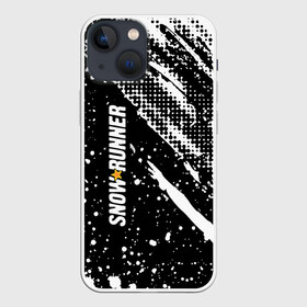 Чехол для iPhone 13 mini с принтом SnowRunner Logo в городе Новоалтайск,  |  | race | snowrunner | гонки | гонки по бездорожью | гоночные игры | зимние гонки | снежные гонки | снежный бегун | сноу раннер | сноураннер