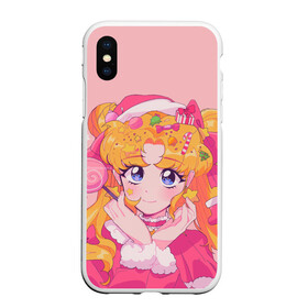Чехол для iPhone XS Max матовый с принтом Цукино Усаги Новый год в городе Новоалтайск, Силикон | Область печати: задняя сторона чехла, без боковых панелей | Тематика изображения на принте: мун | новый год | сейлор | сейлор мун | сейлормун | усаги | цукино