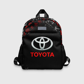 Детский рюкзак 3D с принтом TOYOTA JAPAN RED STYLE ТОЙОТА ЯПОНИЯ в городе Новоалтайск, 100% полиэстер | лямки с регулируемой длиной, сверху петелька, чтобы рюкзак можно было повесить на вешалку. Основное отделение закрывается на молнию, как и внешний карман. Внутри дополнительный карман. По бокам два дополнительных кармашка | Тематика изображения на принте: auto | sport | toyota | авто | автомобиль | автомобильные | бренд | марка | машины | спорт | тойота