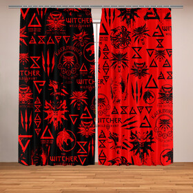 Фотошторы с принтом THE WITCHER LOGOBOMBING BLACK RED в городе Новоалтайск, Блэкаут (светозащита 90%) / Габардин (светозащита 40% | 2 полотна шириной по 145 см; Высота 200-300 см; Крепление: шторная лента (на крючки); | geralt | the witcher | the witcher wild hunt | witcher | wolf | аард | аксий | белый волк | бестиарий | ведьмак | ведьмак 3 | волк | геральт | игни | ирден | йенифер | каер морхен | квен | охотник | трисс | цири | школа волка