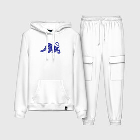 Женский костюм хлопок (с толстовкой) с принтом Дикий зверь 2022 в городе Новоалтайск,  |  | дикая кошка | животные | новый год | символ года | тигр