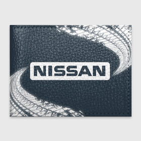 Обложка для студенческого билета с принтом NISSAN - Шины в городе Новоалтайск, натуральная кожа | Размер: 11*8 см; Печать на всей внешней стороне | auto | logo | moto | nissan | symbol | авто | автомобиль | гонки | знак | лого | логотип | логотипы | марка | машина | мото | ниссан | символ | символы | следы | шины