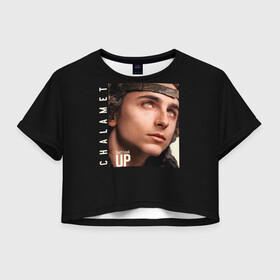 Женская футболка Crop-top 3D с принтом Dont Look Up постер фильма в городе Новоалтайск, 100% полиэстер | круглая горловина, длина футболки до линии талии, рукава с отворотами | Тематика изображения на принте: dont look up | netflix | timothe chalamet | не смотрите наверх | постер | тимоти шаламе