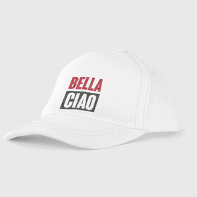 Детская бейсболка с принтом Bella Ciao - Money Heist в городе Новоалтайск, 100% хлопок | классический козырек, металлическая застежка-регулятор размера | Тематика изображения на принте: blla ciao | la casa de papel | money heist | netflix | spain | банк | белла чао | берлин | богота | бумажный дом | грабитель | дали | денвер | деньги | испания | маска | москва | найроби | нетфликс | ограбление | осло | профессор