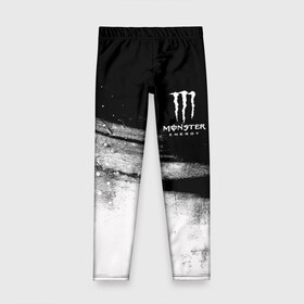 Детские леггинсы 3D с принтом Monster Energy марка напитка в городе Новоалтайск, полиэстер 85%, спандекс 15% | эластичный пояс, зауженный крой | monster energy | sport | логтип | марка | марка энергетических напитков | монстр энерджи | спорт | энергетический напиток