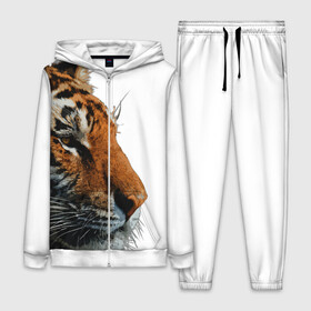 Женский костюм 3D с принтом ДУХ ДИКОЙ СИБИРИ в городе Новоалтайск,  |  | 2022 | amur tiger | beast | fangs | happy new year | merry christmas | new year | predator | snow | stars | stern grin | stern look | winter | year of the tiger | амурский тигр | год тигра | дух | зверь | зима | клыки | новый год | сибирь | снег