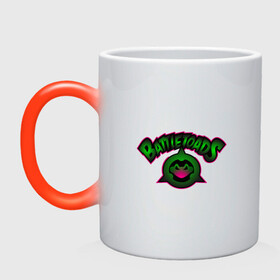Кружка хамелеон с принтом Battletoads Жабы Ропухи в городе Новоалтайск, керамика | меняет цвет при нагревании, емкость 330 мл | Тематика изображения на принте: жабы | зеленый | ропухи | шкрек