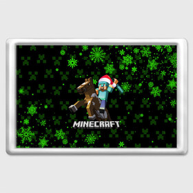 Магнит 45*70 с принтом MINECRAFT НОВОГОДНИЙ КРИПЕРЫ в городе Новоалтайск, Пластик | Размер: 78*52 мм; Размер печати: 70*45 | 2022 | block | creeper | cube | minecraft | piggy | pixel | tnt | блок | гаст | геометрия | дед мороз | крафт | крипер | кубики | майнкрафт | новогодний minecraft | новогодний майнкрафт | новый год | пиксели | санта клаус | свинья | тнт