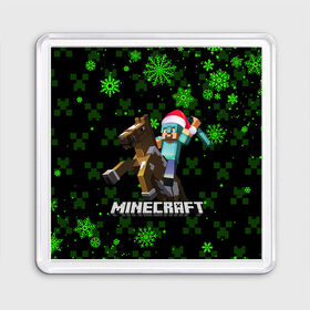Магнит 55*55 с принтом MINECRAFT НОВОГОДНИЙ КРИПЕРЫ в городе Новоалтайск, Пластик | Размер: 65*65 мм; Размер печати: 55*55 мм | 2022 | block | creeper | cube | minecraft | piggy | pixel | tnt | блок | гаст | геометрия | дед мороз | крафт | крипер | кубики | майнкрафт | новогодний minecraft | новогодний майнкрафт | новый год | пиксели | санта клаус | свинья | тнт