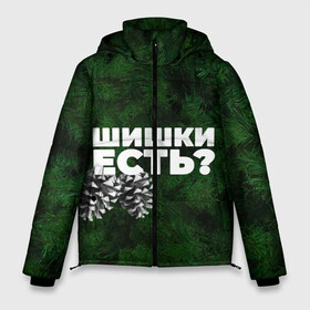 Мужская зимняя куртка 3D с принтом Шишки есть Елка искусственная в городе Новоалтайск, верх — 100% полиэстер; подкладка — 100% полиэстер; утеплитель — 100% полиэстер | длина ниже бедра, свободный силуэт Оверсайз. Есть воротник-стойка, отстегивающийся капюшон и ветрозащитная планка. 

Боковые карманы с листочкой на кнопках и внутренний карман на молнии. | new year | tree | елка | ель | новый год | шишка