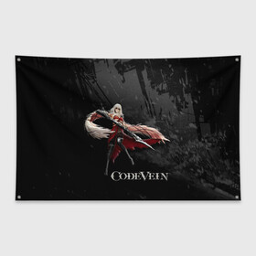 Флаг-баннер с принтом Ева Ру Code Vein в городе Новоалтайск, 100% полиэстер | размер 67 х 109 см, плотность ткани — 95 г/м2; по краям флага есть четыре люверса для крепления | eva | eva roux | roux | девушка | ева | игра | код вейн | персонаж | роукс