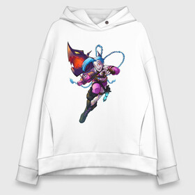 Женское худи Oversize хлопок с принтом LEAGUE OF LEGENDS JINX ARCANE в городе Новоалтайск, френч-терри — 70% хлопок, 30% полиэстер. Мягкий теплый начес внутри —100% хлопок | боковые карманы, эластичные манжеты и нижняя кромка, капюшон на магнитной кнопке | akali | arcane | fan | fan art | hero | jinx | kda | kda mas | league of legends | lol | moba | акали | аркейн | герой | джинкс | кда | лига легенд | лол | моба