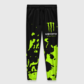 Женские брюки 3D с принтом Monster Energy green в городе Новоалтайск, полиэстер 100% | прямой крой, два кармана без застежек по бокам, с мягкой трикотажной резинкой на поясе и по низу штанин. В поясе для дополнительного комфорта — широкие завязки | monster energy | sport | логтип | марка | марка энергетических напитков | монстр энерджи | спорт | энергетический напиток