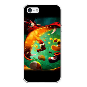 Чехол для iPhone 5/5S матовый с принтом Rayman Legend в городе Новоалтайск, Силикон | Область печати: задняя сторона чехла, без боковых панелей | аркада | дракон | игра | кулак | рейман