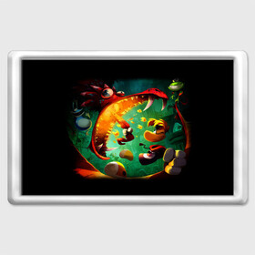Магнит 45*70 с принтом Rayman Legend в городе Новоалтайск, Пластик | Размер: 78*52 мм; Размер печати: 70*45 | аркада | дракон | игра | кулак | рейман