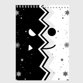Скетчбук с принтом НОВОГОДНИЙ GEOMETRY DASH SMILE 2022 в городе Новоалтайск, 100% бумага
 | 48 листов, плотность листов — 100 г/м2, плотность картонной обложки — 250 г/м2. Листы скреплены сверху удобной пружинной спиралью | 2022 | 2d | arcade | demon | game | geometry dash | levels | meltdown | new year | robtop | smile | аркада | геометрический тире | демон | новогодний geometry dash | новогодний геометри даш | новый год | раннер | смайлы | уровни | эмоции