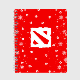 Тетрадь с принтом НОВОГОДНИЙ ДОТА 2 НОВЫЙ ГОД DOTA 2 в городе Новоалтайск, 100% бумага | 48 листов, плотность листов — 60 г/м2, плотность картонной обложки — 250 г/м2. Листы скреплены сбоку удобной пружинной спиралью. Уголки страниц и обложки скругленные. Цвет линий — светло-серый
 | Тематика изображения на принте: 2022 | bristleback | dota | dota 2 | dota 2 новогодний | dota2 | heroes | invoker | lina | og team | pudge | shadow | shadow fiend | team liquid | team spirit | the international | windranger | бристелбек | бристл | дота | дота 2 | дота2 | новогодний свит
