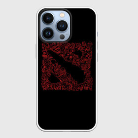 Чехол для iPhone 13 Pro с принтом DOTA 2 ЛОГОТИП УЗОР   ДОТА 2 в городе Новоалтайск,  |  | Тематика изображения на принте: bristleback | dota | dota 2 | dota2 | heroes | invoker | lina | og team | pudge | shadow | shadow fiend | team liquid | team spirit | the international | windranger | бристелбек | бристл | дота | дота 2 | дота2 | пудж | тень | урса