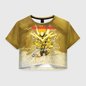 Женская футболка Crop-top 3D с принтом Технорыцарь One Punch-Man в городе Новоалтайск, 100% полиэстер | круглая горловина, длина футболки до линии талии, рукава с отворотами | drive knight | one punch man | one punchman | onepunchman | аниме | ван панч мен | ванпанчмен | герой | зеро | киборг | манга | сильнейший человек | технорыцарь | человек одинудар | человек одного удара