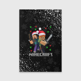 Обложка для паспорта матовая кожа с принтом MINECRAFT НОВОГОДНИЙ 2022 в городе Новоалтайск, натуральная матовая кожа | размер 19,3 х 13,7 см; прозрачные пластиковые крепления | Тематика изображения на принте: 2022 | block | creeper | cube | minecraft | piggy | pixel | tnt | блок | гаст | геометрия | дед мороз | крафт | крипер | кубики | майнкрафт | новогодний minecraft | новогодний майнкрафт | новый год | пиксели | санта клаус | свинья | тнт
