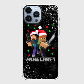 Чехол для iPhone 13 Pro Max с принтом MINECRAFT НОВОГОДНИЙ 2022 в городе Новоалтайск,  |  | 2022 | block | creeper | cube | minecraft | piggy | pixel | tnt | блок | гаст | геометрия | дед мороз | крафт | крипер | кубики | майнкрафт | новогодний minecraft | новогодний майнкрафт | новый год | пиксели | санта клаус | свинья | тнт
