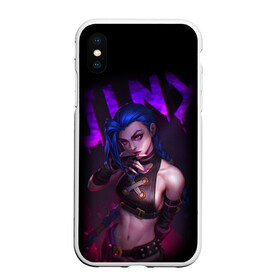 Чехол для iPhone XS Max матовый с принтом JINX ARCANE НАДПИСЬ | LEAGUE OF LEGENDS в городе Новоалтайск, Силикон | Область печати: задняя сторона чехла, без боковых панелей | akali | arcane | fan | fan art | hero | jinx | kda | kda mas | league of legends | lol | moba | акали | аркейн | герой | джинкс | кда | лига легенд | лол | моба
