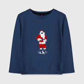 Детский лонгслив хлопок с принтом My Santa в городе Новоалтайск, 100% хлопок | круглый вырез горловины, полуприлегающий силуэт, длина до линии бедер | Тематика изображения на принте: 2022 | christmas | claus | new year | santa | snow | tiger | winter | год тигра | дед мороз | елка | зима | мороз | новый год | олень | подарок | праздник | рождество | санта клаус | снег | снеговик | снегурочка | снежинка | тигр