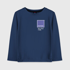 Детский лонгслив хлопок с принтом PANTONE 17-3938 Very Peri в городе Новоалтайск, 100% хлопок | круглый вырез горловины, полуприлегающий силуэт, длина до линии бедер | pantone | very peri | violet | графический дизайн | дизайн | дизайнерский мем | дизигн | дизигнер | мем | пантон | сиреневый | фиолетовый | цвет 2022 года | цвет года | цвет пантон