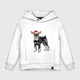Детское худи Oversize хлопок с принтом New Year - Dog в городе Новоалтайск, френч-терри — 70% хлопок, 30% полиэстер. Мягкий теплый начес внутри —100% хлопок | боковые карманы, эластичные манжеты и нижняя кромка, капюшон на магнитной кнопке | 2022 | christmas | claus | dog | new year | santa | snow | tiger | winter | год тигра | дед мороз | елка | животные | зима | мороз | новый год | олень | пёс | подарок | праздник | рождество | санта клаус | снег | снеговик | снегурочка