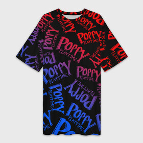 Платье-футболка 3D с принтом POPPY PLAYTIME LOGO NEON, ХАГИ ВАГИ в городе Новоалтайск,  |  | logobombing | neon | poppy playtime | игра | кукла | монстр | неон | плэйтайм | попи плей тайм | попи плэй тайм | попиплейтам | попиплэйтайм | поппи плейтайм | поппиплэйтайм | хагги вагги | хаги ваги | хоррор