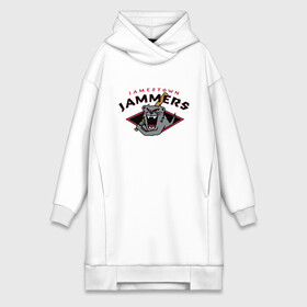 Платье-худи хлопок с принтом Jamestown Jammers - baseball team в городе Новоалтайск,  |  | baseball | bat | eyes | fangs | hype | jamestown | monster | team | usa | бейсбол | бита | глаза | глушитель | клыки | монстр | сша | хайп