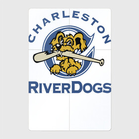 Магнитный плакат 2Х3 с принтом Charleston River Dogs в городе Новоалтайск, Полимерный материал с магнитным слоем | 6 деталей размером 9*9 см | Тематика изображения на принте: baseball | bat | dog | fangs | jaw | muzzle | team | usa | бейсбол | бита | клыки | пасть | пёс