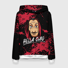 Женская толстовка 3D с принтом БУМАЖНЫЙ ДОМ  LA CASA DE PAPEL BELLA CIAO в городе Новоалтайск, 100% полиэстер  | двухслойный капюшон со шнурком для регулировки, мягкие манжеты на рукавах и по низу толстовки, спереди карман-кенгуру с мягким внутренним слоем. | bella ciao | la casa de papel | бумажный дом | ла каса де | ла каса де папель | ла каса де пепел | лакаса | сериал | фильм