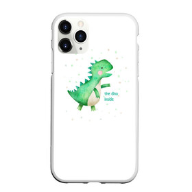 Чехол для iPhone 11 Pro матовый с принтом Dino inside в городе Новоалтайск, Силикон |  | Тематика изображения на принте: внутри | дино | динозавр | динозавр внутри | зверь | зверь внутри | зеленый | юрский период